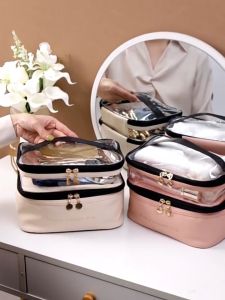 Túi Đựng Mỹ Phẩm hai ngăn Ins phong cách hàn quốc du lịch chống nước Túi lưu trữ/Hộp lưu trữ/Túi giặt