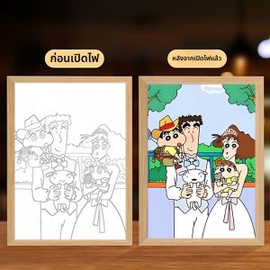 Kochava ของเล่นตัวละครการ์ตูน ไฟส่องสว่าง กล่องบล็อกตา โมเดล ของขวัญวันเกิด ของเล่นตัวต่อ รูปภาพสีสันสดใส ที่ตั้งประดับตกแต่ง