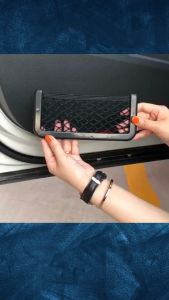 ERA OTO kantong jaring penyimpanan barang hp di mobil multifungsi car net pocket seat side14 x 8 cm