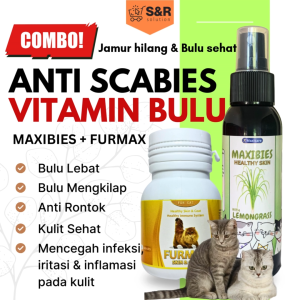 MAXICARE Vitamin Kucing Paket Perawatan Bulu Kucing Anti Jamur Bulu Rontok Scabies Bulu Lebat Olive Care Clever Solution