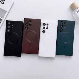 Luxury For Magsafe Magnetic Matte Case For Samsung Galaxy S24 S23 S22 S21 S20 Ultra Plus FE Note 20 10 Silicone Shockproof Cover