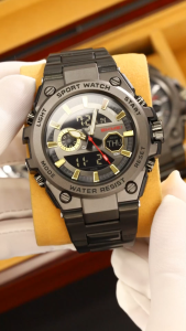 Empirewatches Jam Tangan Skmei 2416 Pria Cowok Analog Digital Rantai Stainless Kualitas Original Waterproof