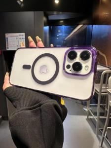 Magnetic Wireless Charging MagSafe Apple 15Promax Frosted Phone Case Iphone14pro New Arrival Transparent 13 Fancy 14plus Drop-Resistant 12Promax Ultra-Thin Protective Case Applicable