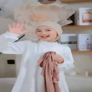 Pashmina Rapunzel Kancing instan Anak Jersey Premium 4-13 tahun