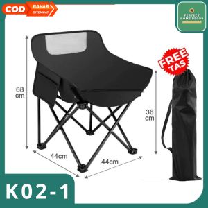 KURSI LIPAT BULAT FOLDABLE CHAIR KURSI MANCING OUTDOOR REKREASI