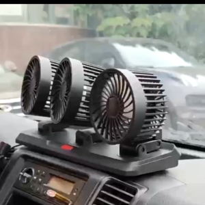 Car Fan 24V Three/Four Headed Auto Cooling Air Fan 360 Degree Rotation Powerful Quiet 2 Speed 12V/24V Car Truck Special Powerful Cooling Fan