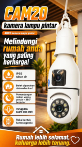 🔥Free Shipping🔥Cam720 Dual lens 1080P CCTV 360 rotation Camera cellphone cctv with audio and speaker Indoor ip security cameras wifi cctv light bulb cctv bulb camera binocular monitoring Full HD night vision human detection