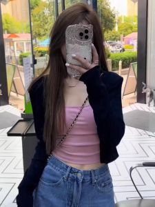 Áo Len Cardigan Dài Tay Mùa Xuân Cho Nữ Thiết Kế Thanh Lịch Áo Vest Hở Vai Áo Khoác Ngoài Thời Trang Chống Nắng Áo Khoác Ngoài Thường Ngày