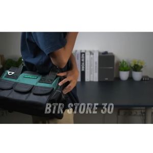 Tas Kerja Multifungsi Taffware: Tas Perkakas Teknisi Listrik Waterproof & Reflective Strips