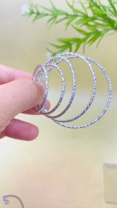 Khuyên tai khoen tròn to bạc ý S925 xi 3 lớp bạch kim sáng đẹp như vàng trắng Bông tai nữ bạc mạ vàng trắng sang trọng Khuyên tai vòng tròn lơn Hoa tai bạc thật đẹp - KIM LỘC PHÁT BOTKC