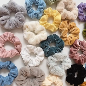 7 Pcs Korean Plush Large Soft Scrunchies Hair Rope Elastic Ponytail Holder Accessory for Girls COD