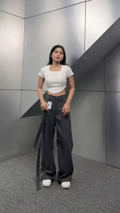 Obi Pants - Celana Highwaist Trousers Loose Pants - Celana Kulot Kantor Formal Anti Kusut Casual