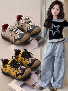 Cute Ugly Trendy Hiking Shoes for Women Outdoor Breathable Casual Sports Shoes Low Cut Rubber Sole PU Leather plus Mesh