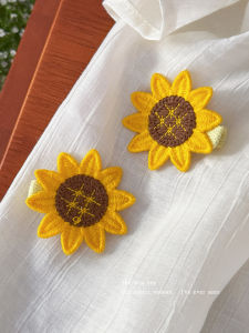 Kẹp Tóc Dệt Kim Hoa Hướng Dương Phong Cách Tươi Mới Cho Nữ Kẹp Tóc Mái Lệch Kẹp Tóc Kiểu Dáng Mới Kẹp Tóc Hình Mỏ Vịt Kẹp Tóc