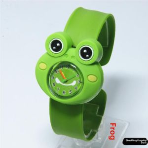 Green Frog Waterproof Childrens Watch Ocean Series Animal Series Snap Snap Circle Parent-Child Activity Cartoon Watch