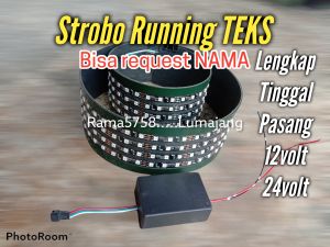 Strobo kaca TEKS 4 Baris