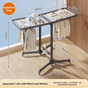 Foldable Multi-Function Indoor Clothes Drying Rack