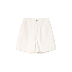 NIHAOKANONG | Quần Short Đứng Dáng Thẳng Mùa Hè Cao Waist Có túi thêu hình nơ