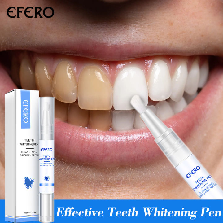 EFERO Teeth Pen Yellow Teeth QuickActing Whitening Serum Teeth Cleaner Tartar Remover