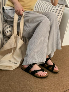 XIXITIAO | Anti-slip Cross-strap Square Buckle Summer Slippers