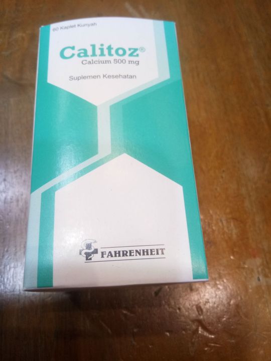CALITOZ CALOS 60 KAPLET  PERMEN OBAT KALSIUM