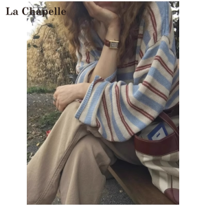 La Chapelle | Colorful Striped Long Sleeve Knit Top