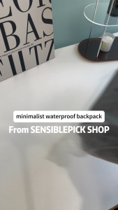 SENSIPIC#Mens backpack PU leather material waterproof outdoor travel bag