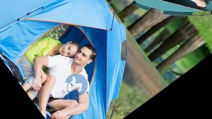 Lều Cắm Trại 2 Cửa Tự Bơm Kích Thước Lớn Cho 4-6 Người Khung Chắc .Chắn Dễ Dàng Gấp Gọn