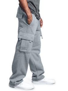 Simple Pure Color Mens Casual Leggings Straight Leg Elastic Waist Long Pants Youthful Spring Autumn Season Versatile Trousers