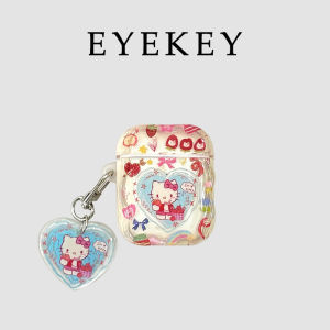 เคส AirPods รุ่นที่ 2 ของ Eyekey ดีไซน์น่ารัก ลายส้ม แมว รูปหัวใจ ลายการ์ตูน ป้องกัน ไร้สาย สำหรับ Apple AirPods 4 พร้อมเคสหูฟัง Bluetooth
