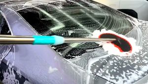 Car Wash Mop Long Handle Window Cleaner Milk Silk Telescopic Pole Car Wash Brush Cleaning Tools