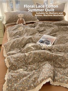 KAMONI | Cotton Lace Summer Blanket Washable Lightweight Air Conditioner Bed Cover