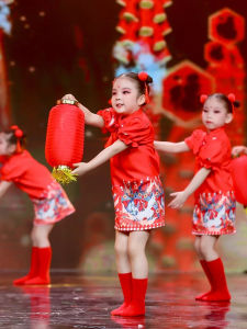 New Years Dance Costume Childrens Dream Doll Cheongsam Toddler Lantern Festival Celebration Outfit Festive Stage Performance Clothing