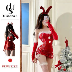 U Gonna Sชุดนอนชุดชั้นในสตรีแขนกุดสีแดงคอวีดันทรงเปิดหลังรัดรูปสำหรับปาร์ตี้2025ของขวัญสำหรับแฟนสาว