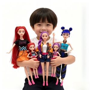 Bandai | 30 Cm Doll Kpop Toy Devil Hunter Action Figure Rumi Mira Zoey Beautiful Princess Girl Plastic Doll DIY Toy Monster Hunt