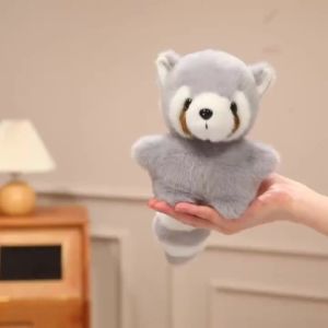 16cm Large Fluffy Tail Lovely Animals Stuffed Raccoon Cat Fox Palm Plush Soft Gifts