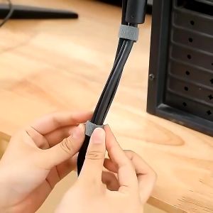 Kinghouse 5M Velcro ที่เก็บสายไฟ ที่เก็บสายชาร์จ ที่รัดสายไฟ สำหรับ สายไฟ สายเคเบิ้ล สายคล้อง สีดำ สีเทา ER-U003