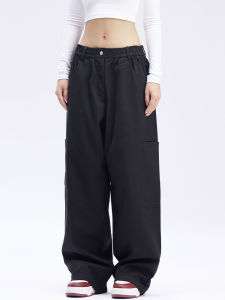 Quần Ống Đứng Dáng Rộng Phong Cách Đường Phố Cho Nữ Mùa Thu Quần Ống Rộng Dáng Rộng Thoải Mái Quần Công Sở Phong Cách Mỹ Cổ Điển