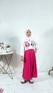 CARLINA GAMIS ROMPI SATU SET 2in1 BLAZER BABIE ANAK 2-13 tahun MOTIF KARAKTER VIRAL CANTIK