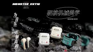 Monster XKT16 BT5.3 Headphone Nirkabel Earphone Bluetooth Latensi Rendah Headphone Pengurangan Kebisingan Kapasitas Baterai Besar untuk Headset Olahraga Gaming Dengan Mic