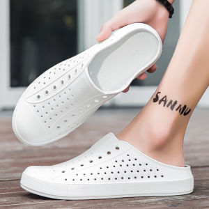 Womens Summer Outdoor Sandals Half Slippers Beachside Shoes Anti-slip Comfortable Hollow out Design Head Covering Slippers