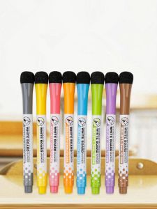 Gxin G-208 8Pcs Erasable Markers Set Colors Magnet Whiteboard Ink Pens School Teacher Resources Childrens Graffiti Kids Drawing
