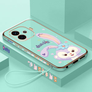 Ultra-Thin Plated Edge Phone Case for Vivo IQOO Z9 Full Protection Cartoon Star Dailu Design Luxury High-End Anti-Fall