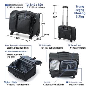 Sanwa Supply | Vali Bánh Xoay Chống Trầy Nước