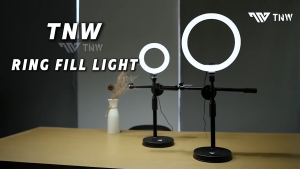 TNW 6/10 inch Ring Light Tripod Overhead Phone Mount Light Adjustable Height Angle For Overhead Shooting Live Streaming Cook