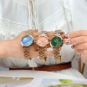 OLEVS 5189 Sweet Style Girls Quartz Watch Stainless Steel Material Milanese Watch Strap WristWatches Waterproof Watch