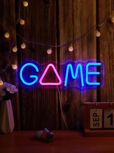 Chi-buy LED Neon Game USB Powered Neon Signs Night Light 3D Wall Art Bedroom Living Room Decor Lamp Signs,Suitable for