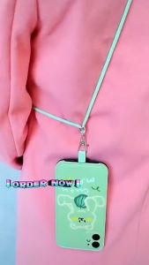 Universal Crossbody Nylon Patch Phone Lanyards Rope Mobile Phone Strap Lanyard