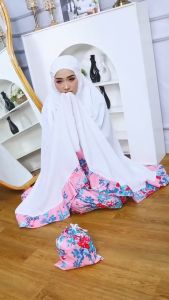 Mukena Dewasa Muslim Dobby Motif Bunga