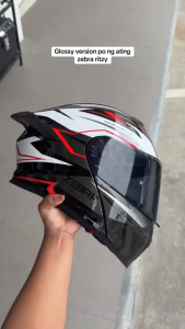 ZEBRA A113 Ritzy W/D Modular Dual Visor Helmet Full Face for Motorcycle Men Women With Smoke Visor